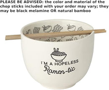 Enesco Our Name is Mud Hopeless Ramen-Tic Soup Bowl and Chopsticks Set, 5 Inches, White