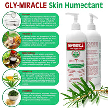 Gly-Miracle 8 oz pump bottle natural healing skin humectant body lotion with spf retains moisture to repair heal protect smooth soften extra dry cracked hands cuticles feet heels and moisturizing foot pedicure for normal to dry skin