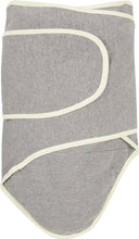 Miracle Blanket Swaddle Wrap for Newborn Infant Baby, Grey with Yellow Trim