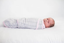 Miracle Blanket Swaddle Wrap for Newborn Infant Baby, Pink Chevron