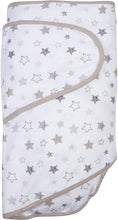 Miracle Blanket Swaddle Wrap for Newborn Infant Baby, Grey Stars