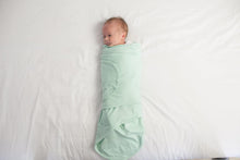 Miracle Blanket Swaddle Wrap for Newborn Infant Baby, Green with Beige Trim